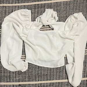Altar'd State White Puff Sleeve Blouse
